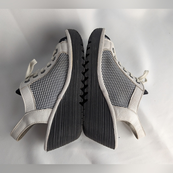 FLY LONDON Wedge Sandals Women No Size (6-7) Black And White Laces - Picture 7 of 14